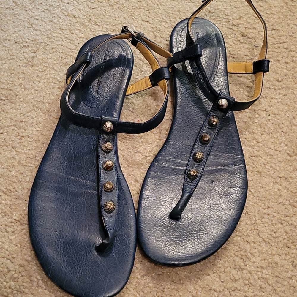 Balenciaga Navy silver stud sandal 40 - Picture 4 of 9